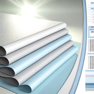 "Table showing Favourite Fab's 2025 indicative price list for non-woven sheets. Prices are listed per KG and per meter for various materials including PP Spunbond, Meltblown, Needle Punch, and Polyester, with GSM and common applications specified for each."