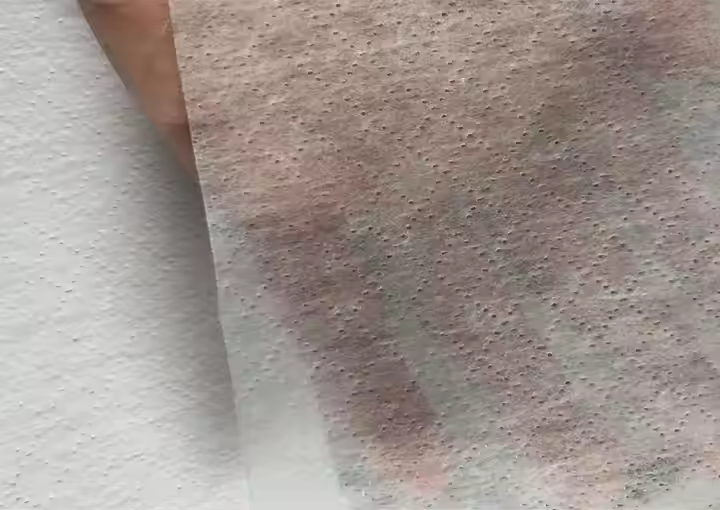 hot air through nonwoven fabric