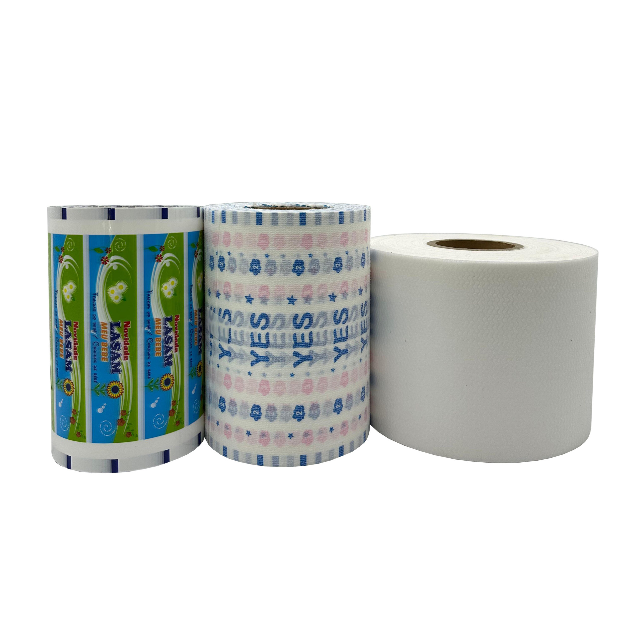 Printed Brushed Frontal Tapes Disposable Diaper Raw Materials view 2