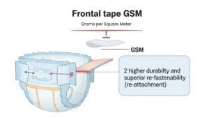 Understanding Frontal Tape GSM: How Grams Per Square Meter Impacts Diaper Re-fastenability