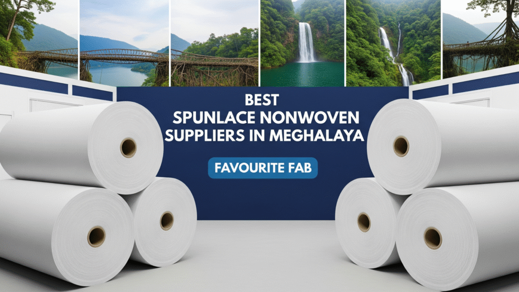 A high-definition image of premium spunlace nonwoven fabric rolls, representing the quality supplied by top Spunlace Nonwoven Suppliers in Meghalaya for hygiene and medical applications.