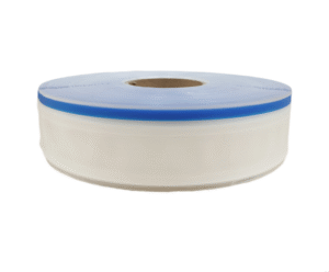 Palletized Breathable Diaper Side Tape in jumbo roll side tape format, demonstrating high-speed production material supply by Favourite Fab.