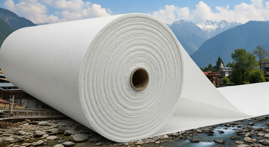 High-resolution image showcasing the quality and soft texture of the hydroentangled spunlace nonwoven fabric, highlighting the production excellence of Spunlace Nonwoven Manufacturers in Jammu & Kashmir like Favourite Fab.