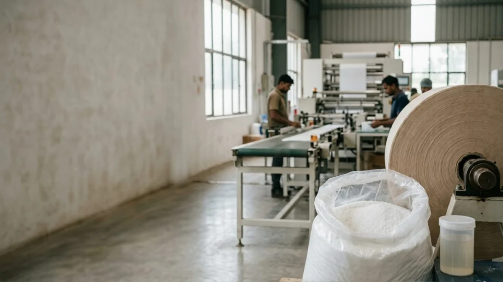 SAP sheet raw material with tissue SAP and coating layer supplier India