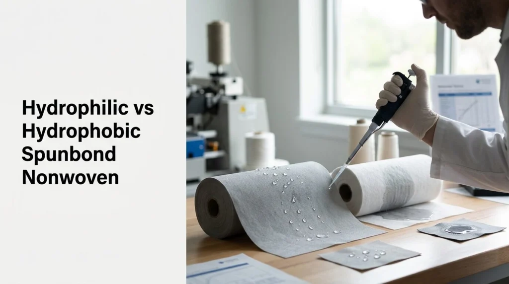 Hydrophilic vs hydrophobic spunbond nonwoven fabric comparison for manufacturers