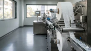 Spunlace nonwoven fabric for alcohol swab manufacturing, soft absorbent medical-grade nonwoven material roll