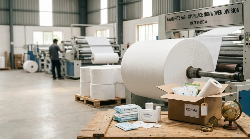 Spunlace nonwoven fabric supplier in India for hygiene and wipes manufacturing