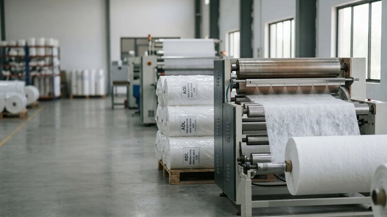 Hot air through bonded nonwoven fabric ADL raw material supplier India