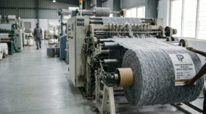Needle punch nonwoven fabric roll for industrial and automotive applications