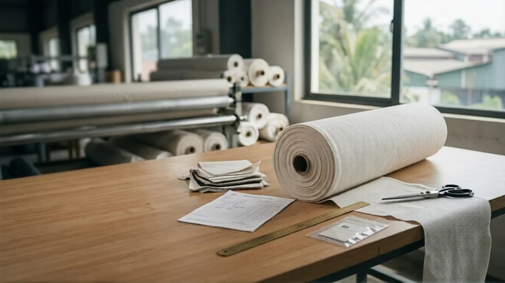 Viscose polyester spunlace nonwoven fabric roll by Favourite Fab India