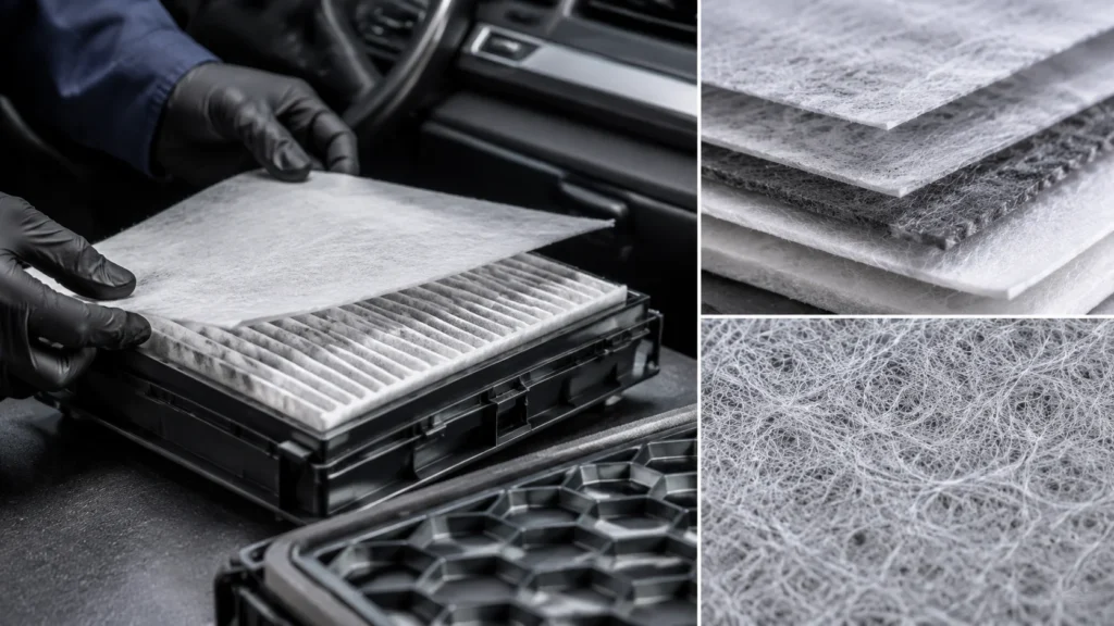 Nonwoven Fabric for Car Cabin Air Filters Automotive — wholesale supplier India