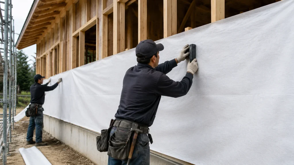 Nonwoven Fabric for Construction Industry Geotextile House Wrap — wholesale supplier India