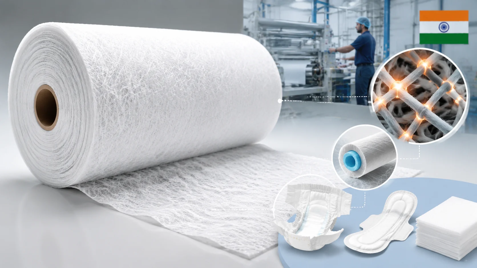 PE PP Bico Spunbond Nonwoven Fabric view 2