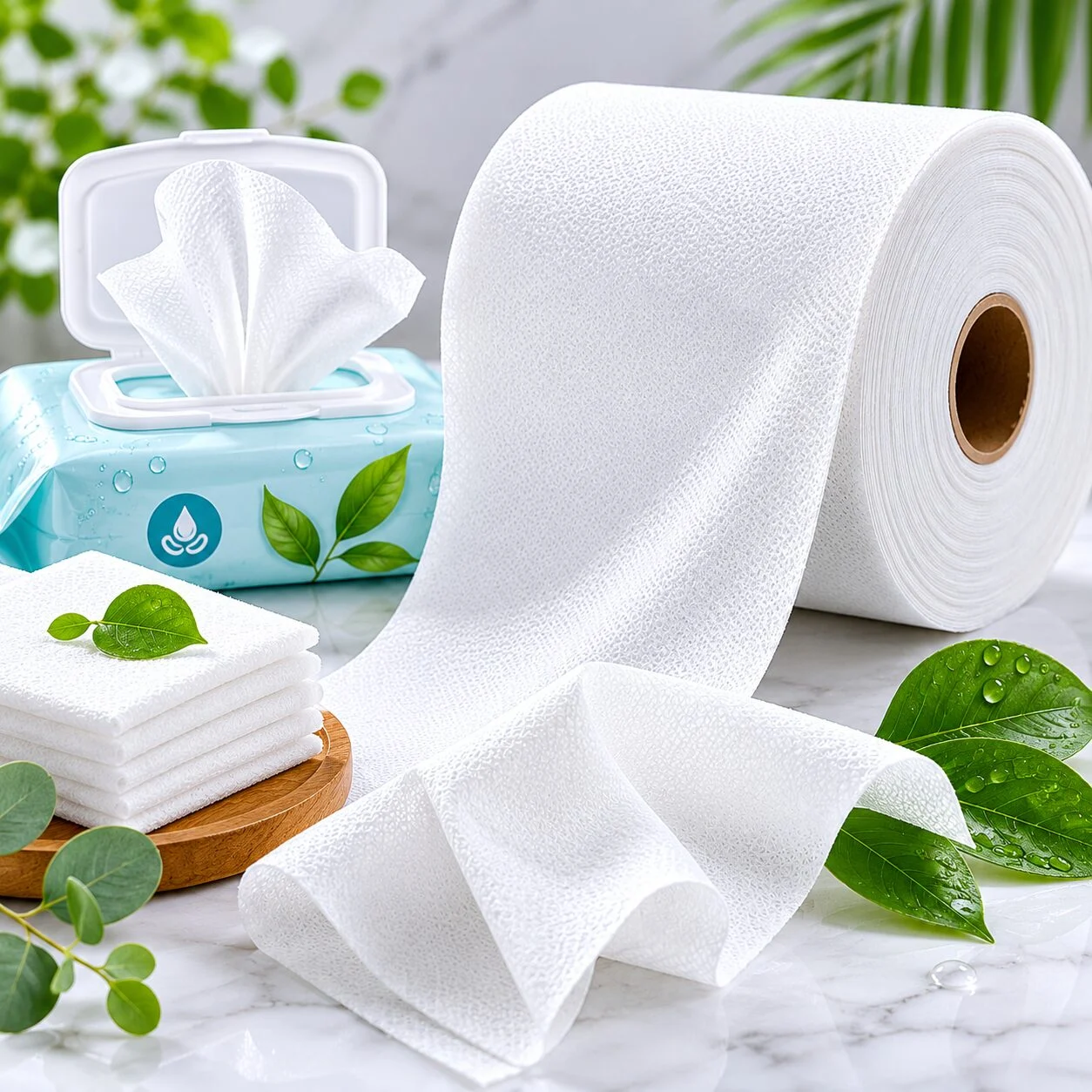 Flushable Wipes Nonwoven Fabric view 2