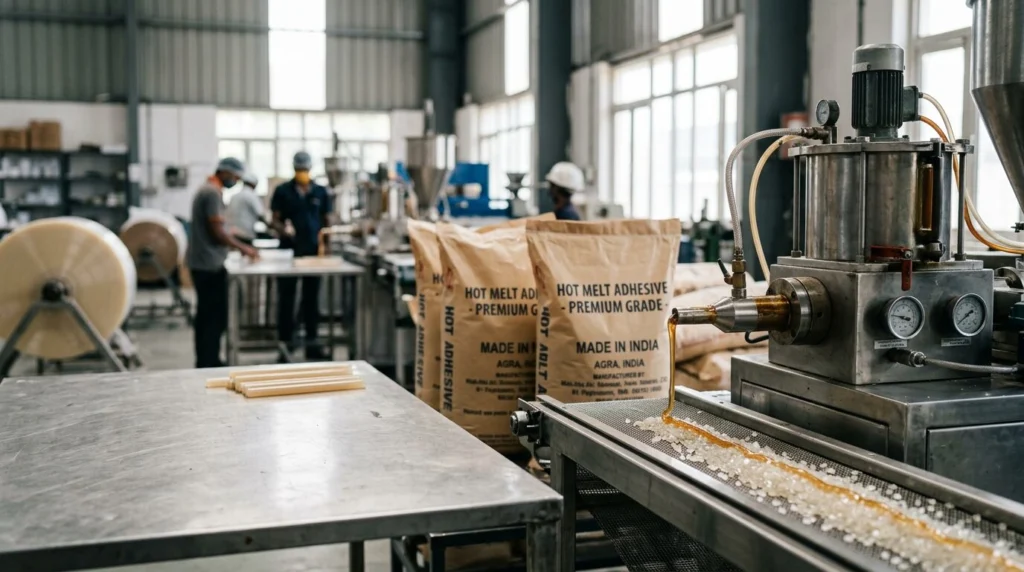 Hot melt adhesive manufacturer supplier wholesaler in India with industrial bonding solutions
