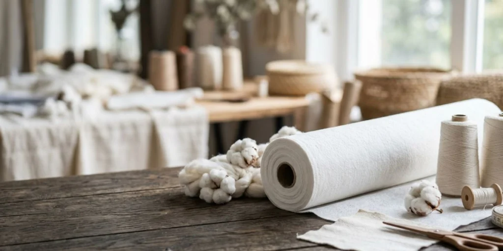 Cotton polyester spunlace nonwoven fabric roll combining natural cotton softness with polyester strength for wipes, hygiene, and medical textile applications.