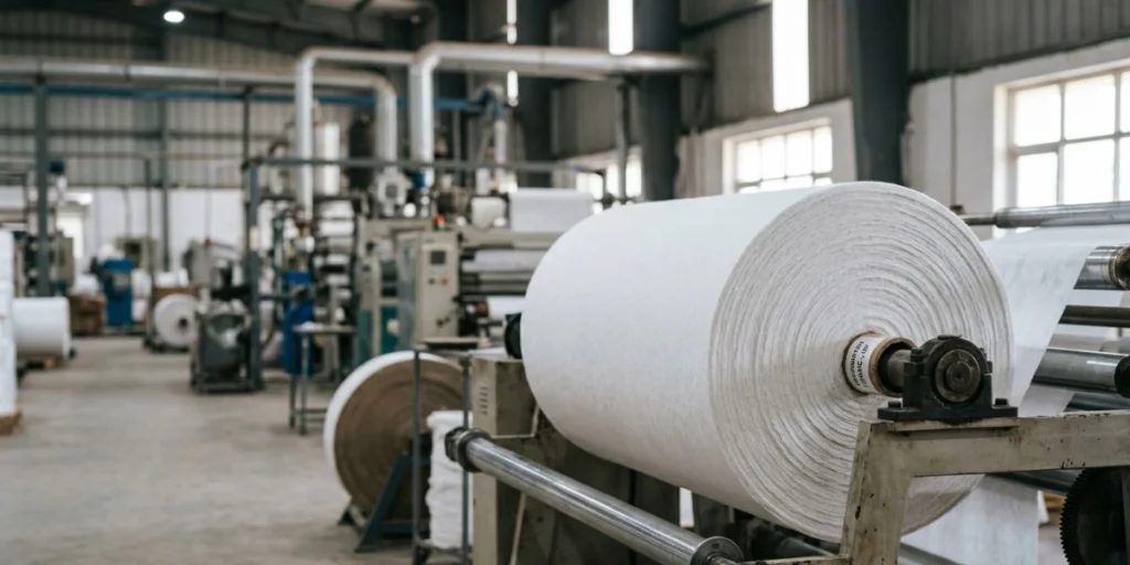 Nonwoven fabric manufacturer in Uttar Pradesh supplying spunbond, spunlace, SMS, meltblown, and industrial nonwoven fabric for B2B buyers across India.