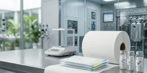 Medical grade nonwoven fabric roll designed for EO and gamma sterilisation applications in healthcare, surgical packaging, medical disposables, and sterile barrier systems by Indian supplier.