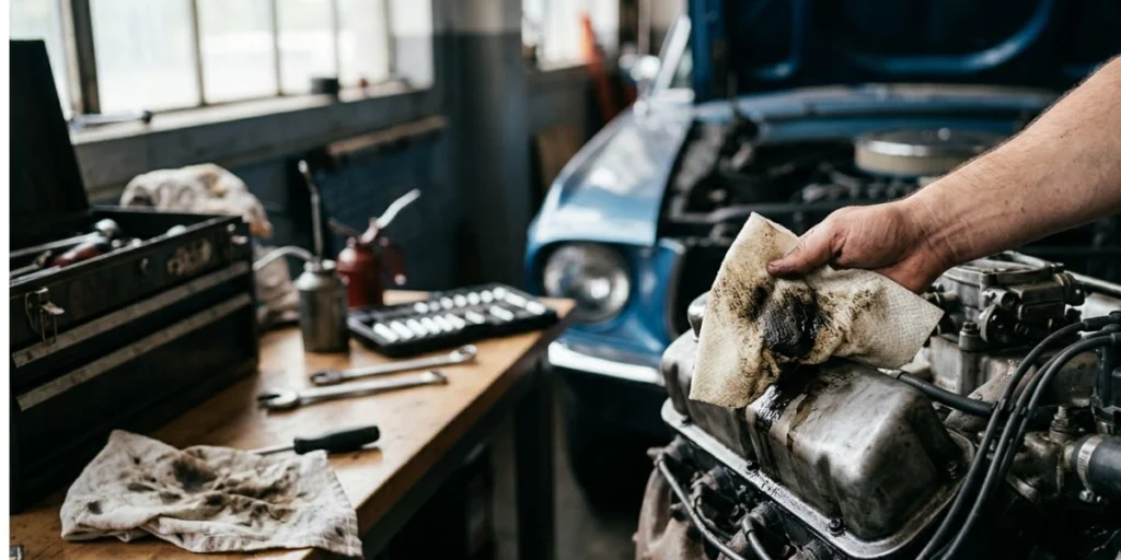 Spunlace nonwoven fabric designed for automotive wipes with oil-resistant surface, high durability, and strong absorbency for industrial and vehicle cleaning applications.