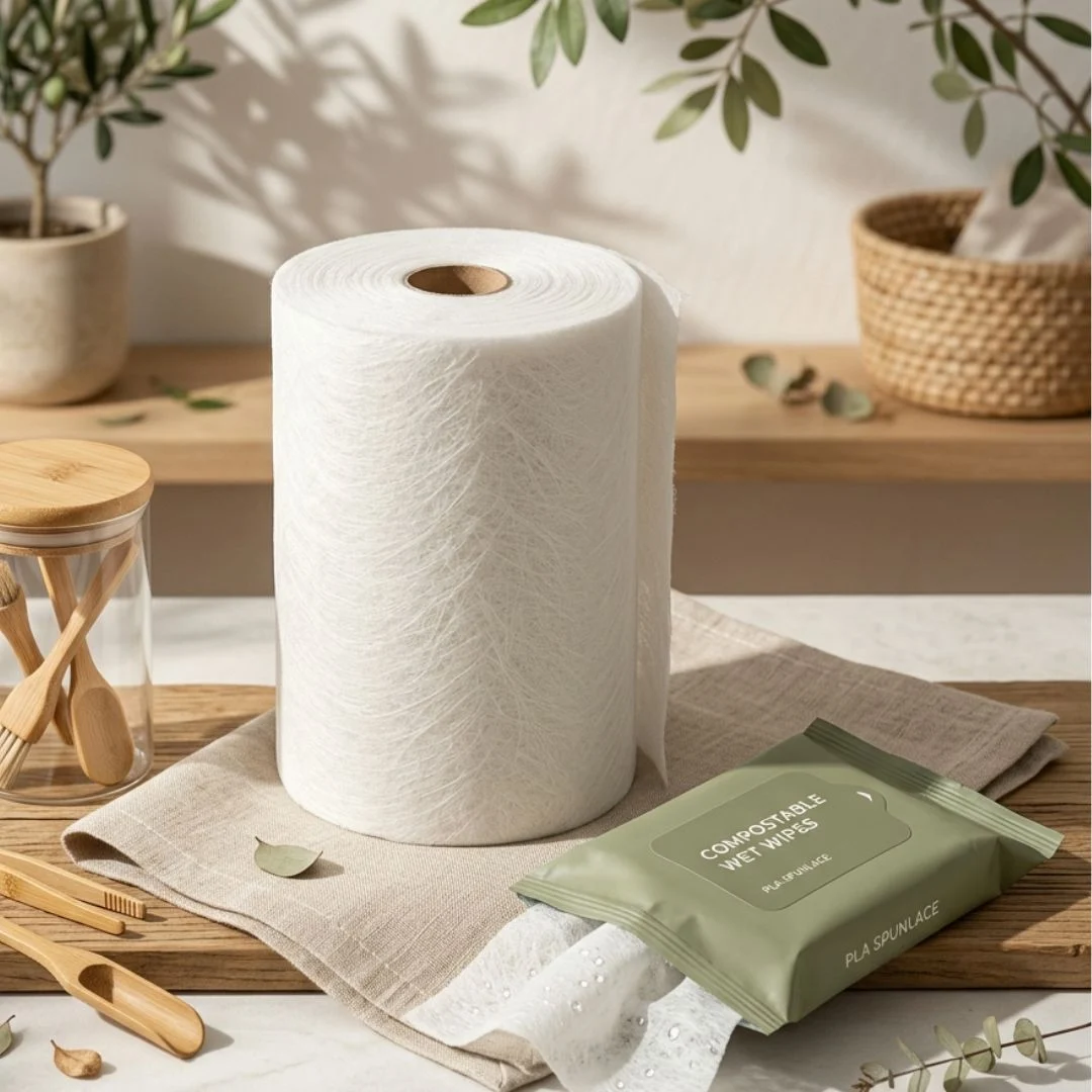 Biodegradable PLA Spunlace Nonwoven Fabric view 2
