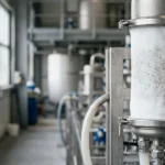 PTFE membrane nonwoven filter cloth designed for industrial filtration applications with high chemical resistance and fine particle filtration performance.