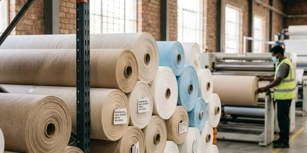 Nonwoven fabric wholesale supplier India offering factory direct bulk pricing for spunbond, spunlace, SMS, meltblown, and industrial nonwoven fabric rolls.