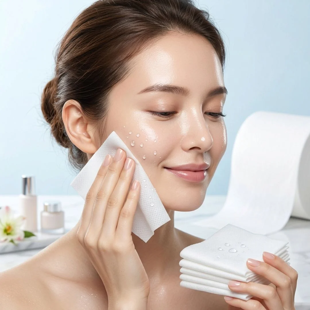 Facial Wipes Spunlace Nonwoven Fabric view 1
